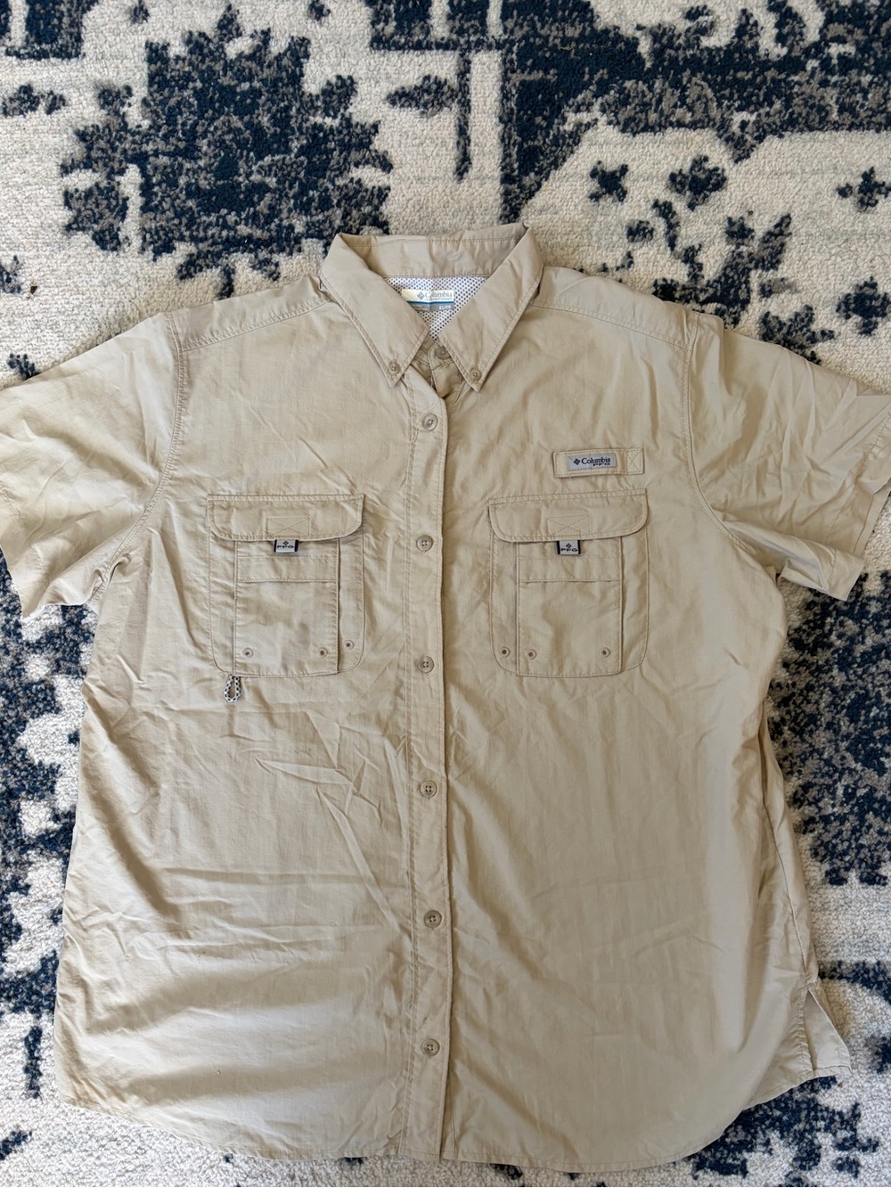 Columbia PFG Short Sleeve Button-Up Shirt XL